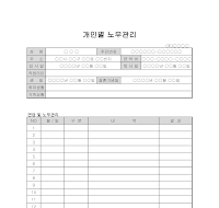 개인별노무관리 개인별노무관리